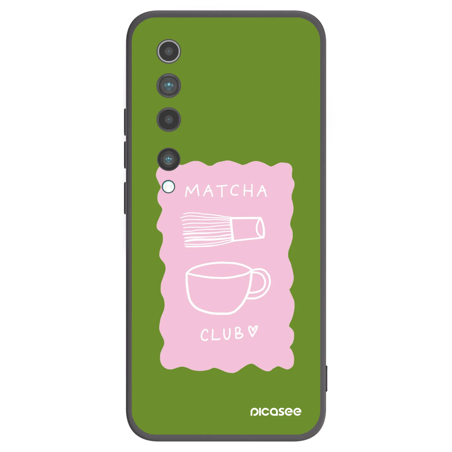 Picasee silikonový černý obal pro Xiaomi Mi 10 - Matcha club