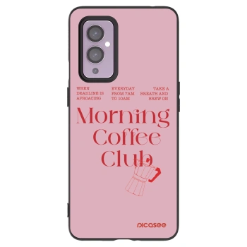 Picasee silikonový černý obal pro OnePlus 9 - Morning
