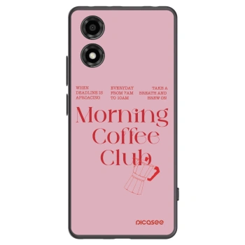 Picasee silikonový černý obal pro Motorola Moto E14 - Morning