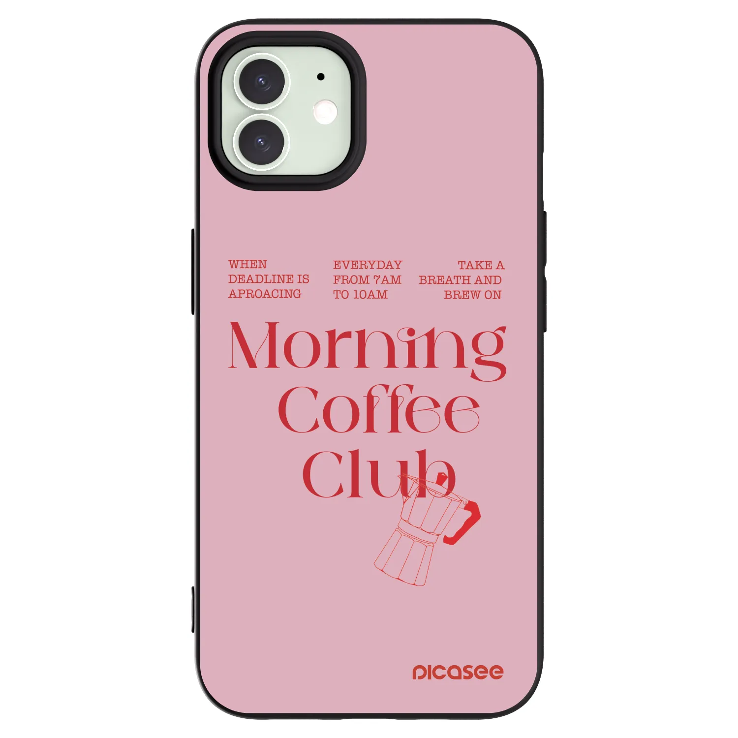 Picasee silikonový černý obal pro Apple iPhone 12 - Morning