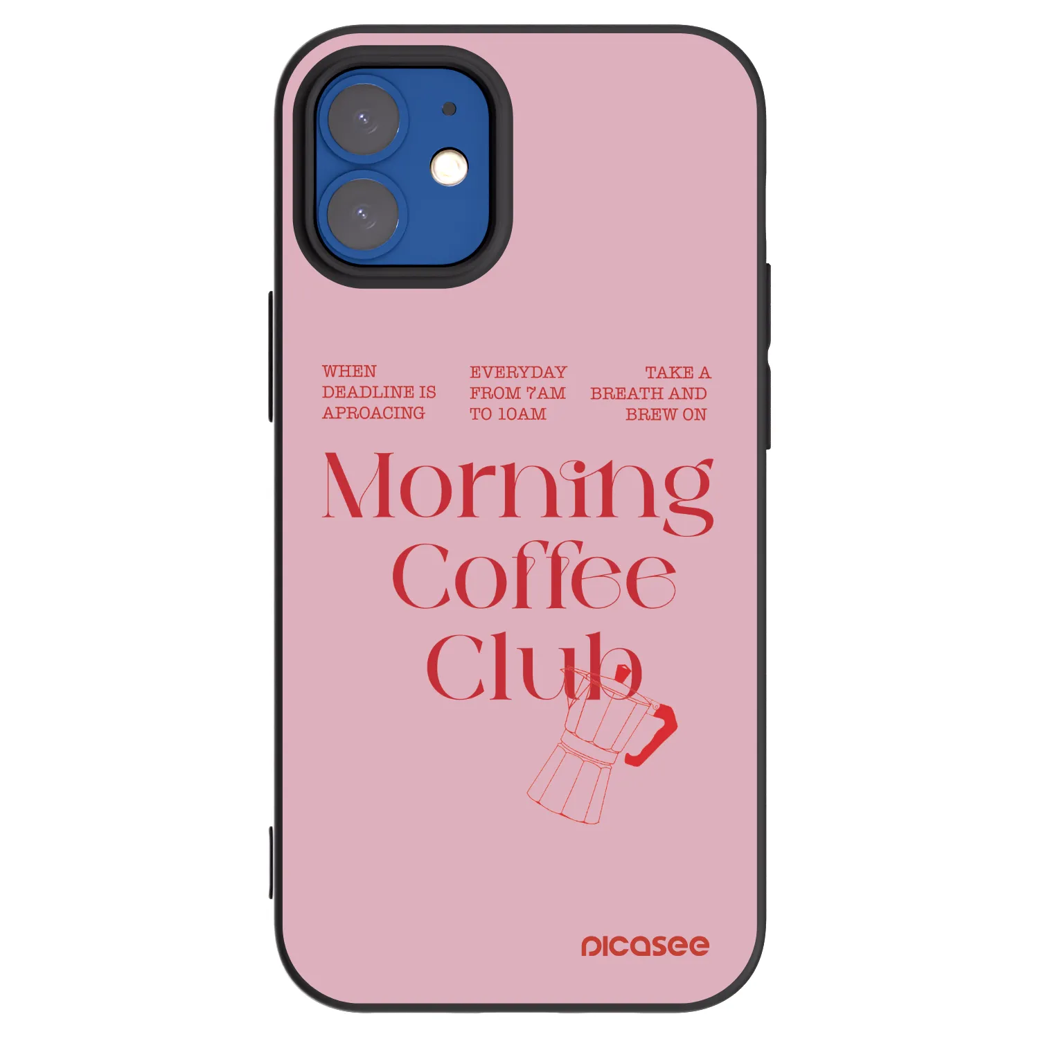Picasee silikonový černý obal pro Apple iPhone 12 mini - Morning