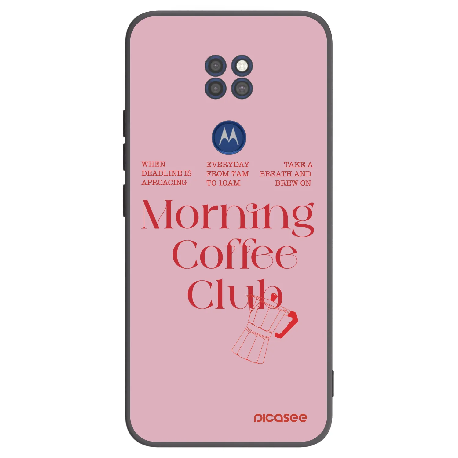 Picasee silikonový černý obal pro Motorola Moto G9 Play - Morning