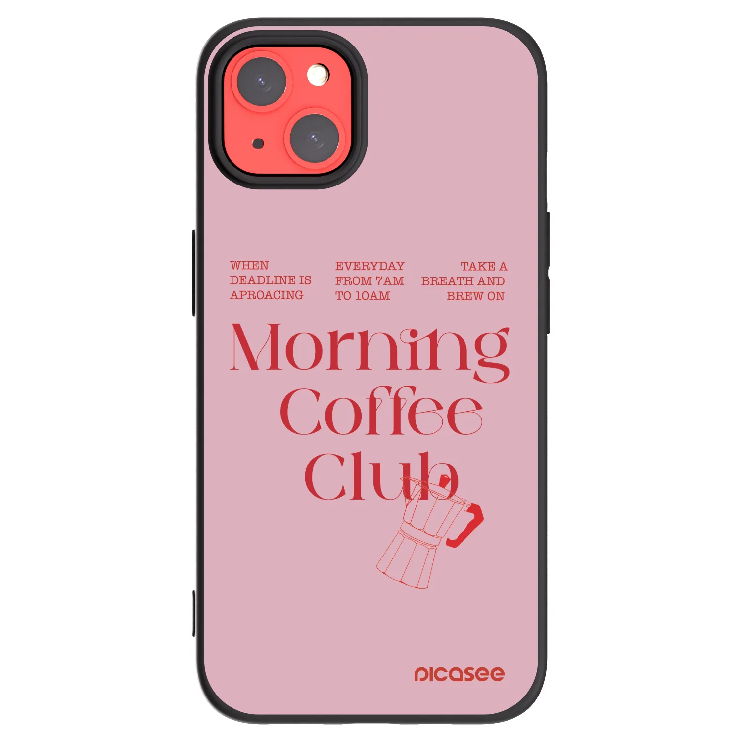 Picasee silikonový černý obal pro Apple iPhone 13 - Morning