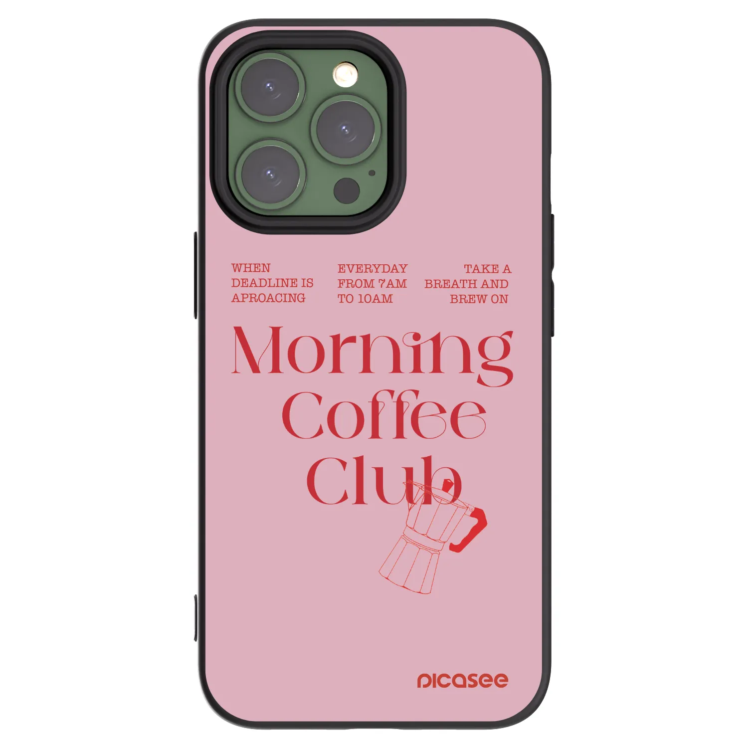 Picasee silikonový černý obal pro Apple iPhone 13 Pro - Morning