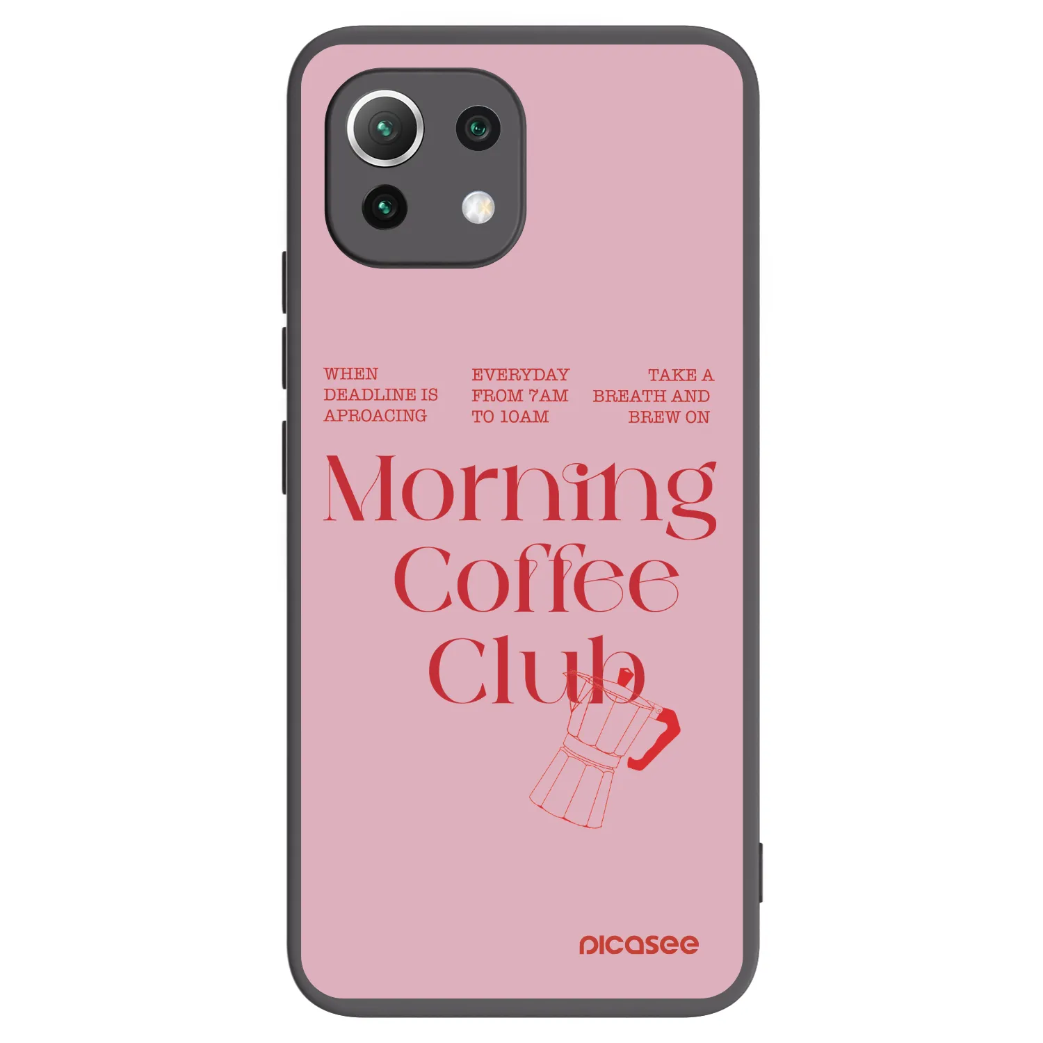 Picasee silikonový černý obal pro Xiaomi 11 Lite 5G NE - Morning