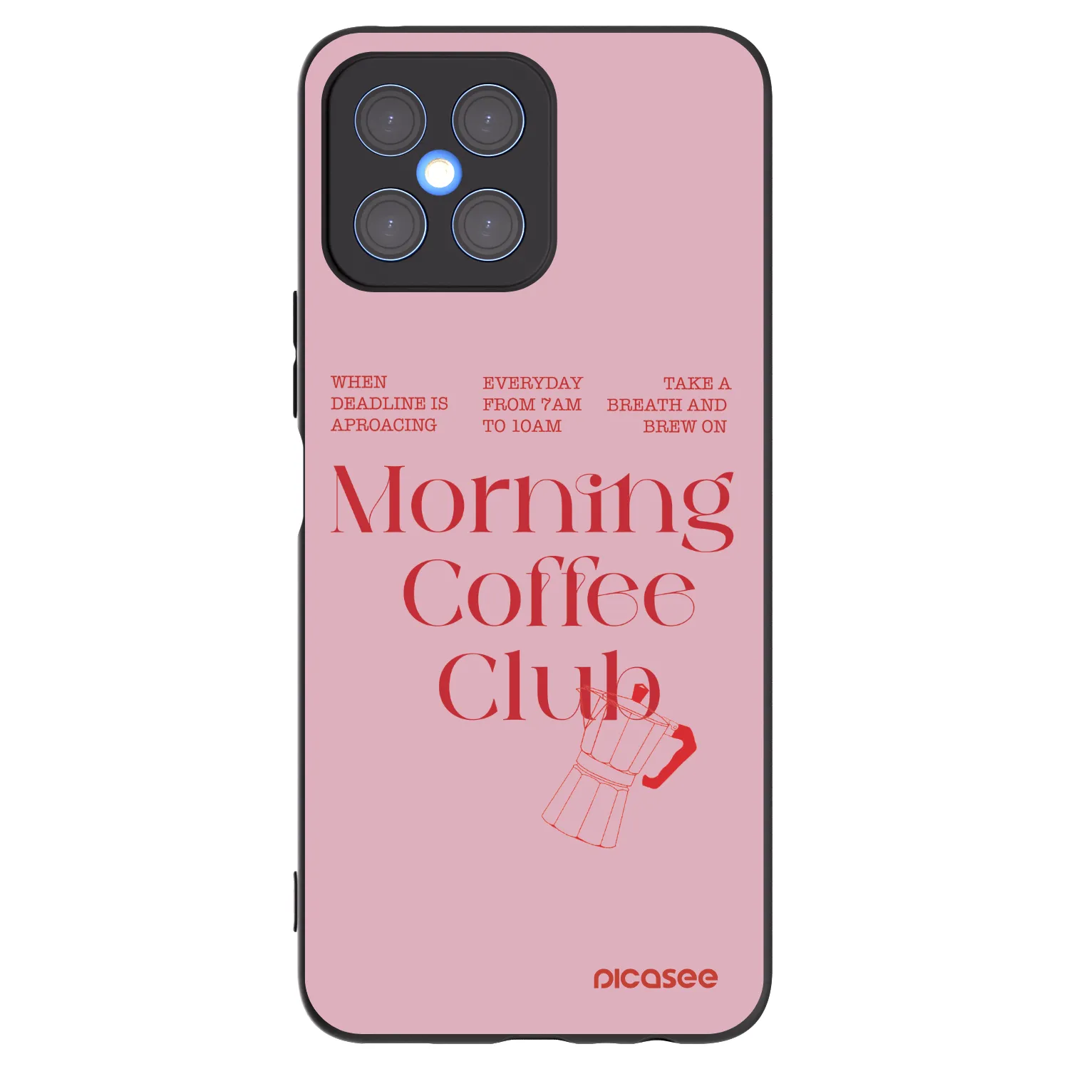Picasee silikonový černý obal pro Honor X8 4G - Morning