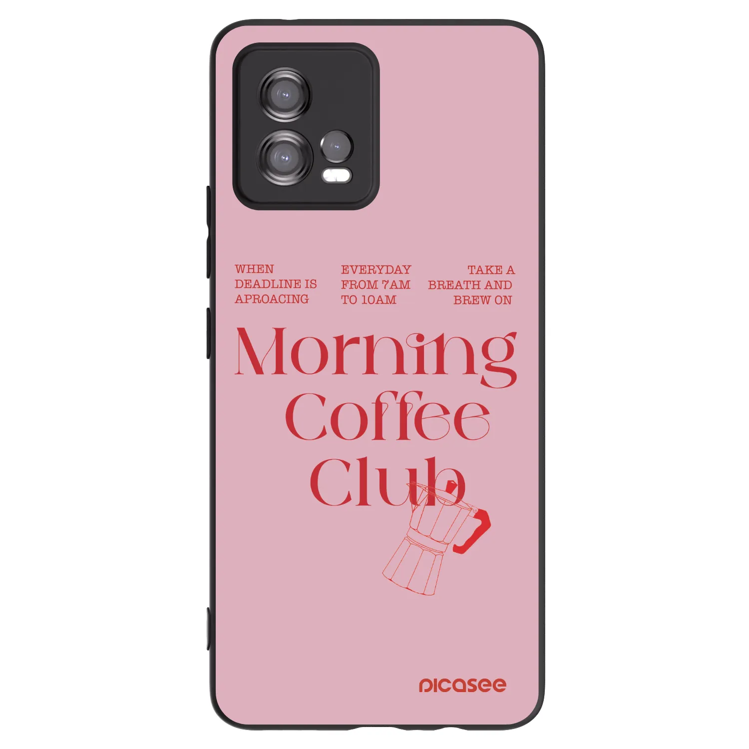 Picasee silikonový černý obal pro Motorola Moto G72 - Morning