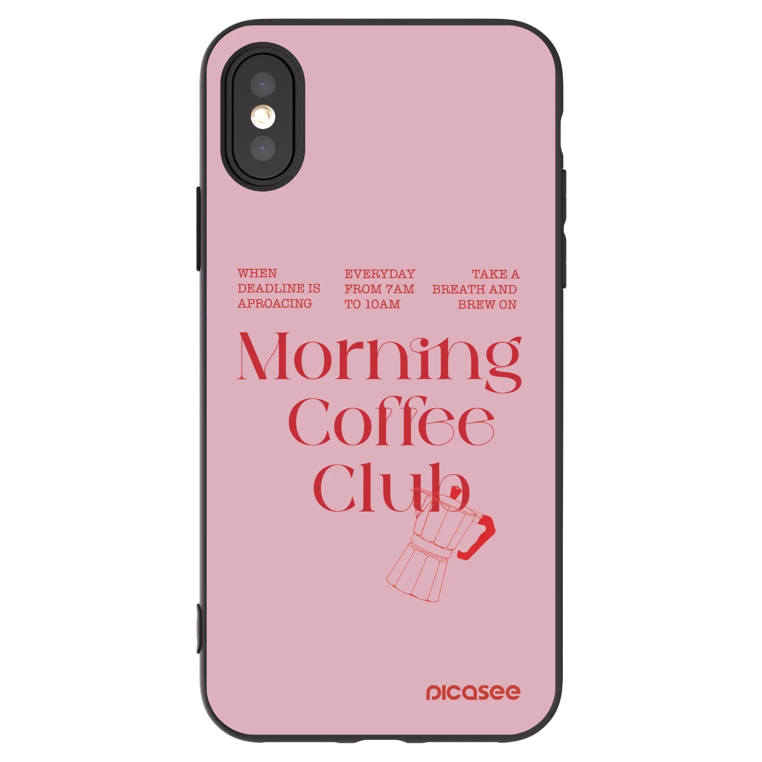 Picasee silikonový černý obal pro Apple iPhone X/XS - Morning
