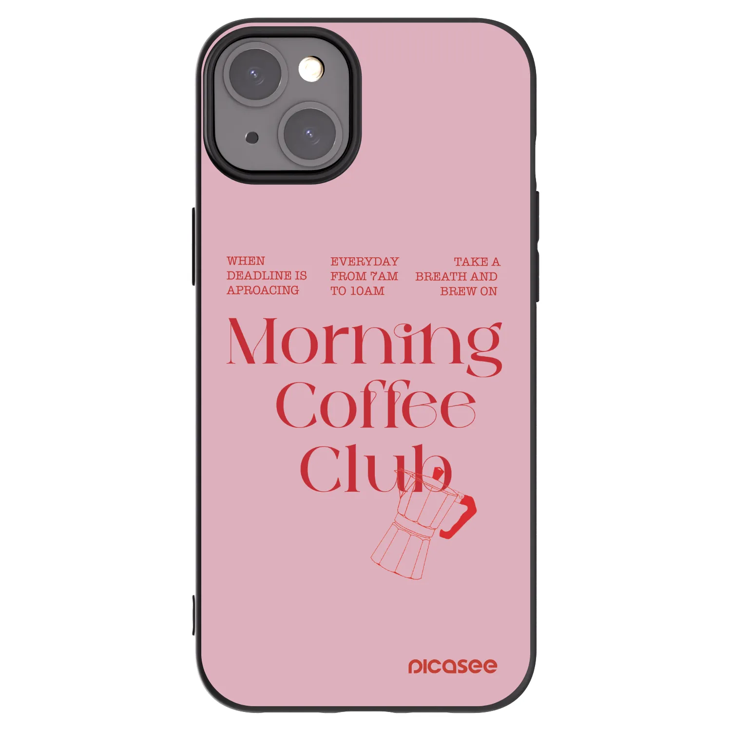 Picasee silikonový černý obal pro Apple iPhone 15 Plus - Morning