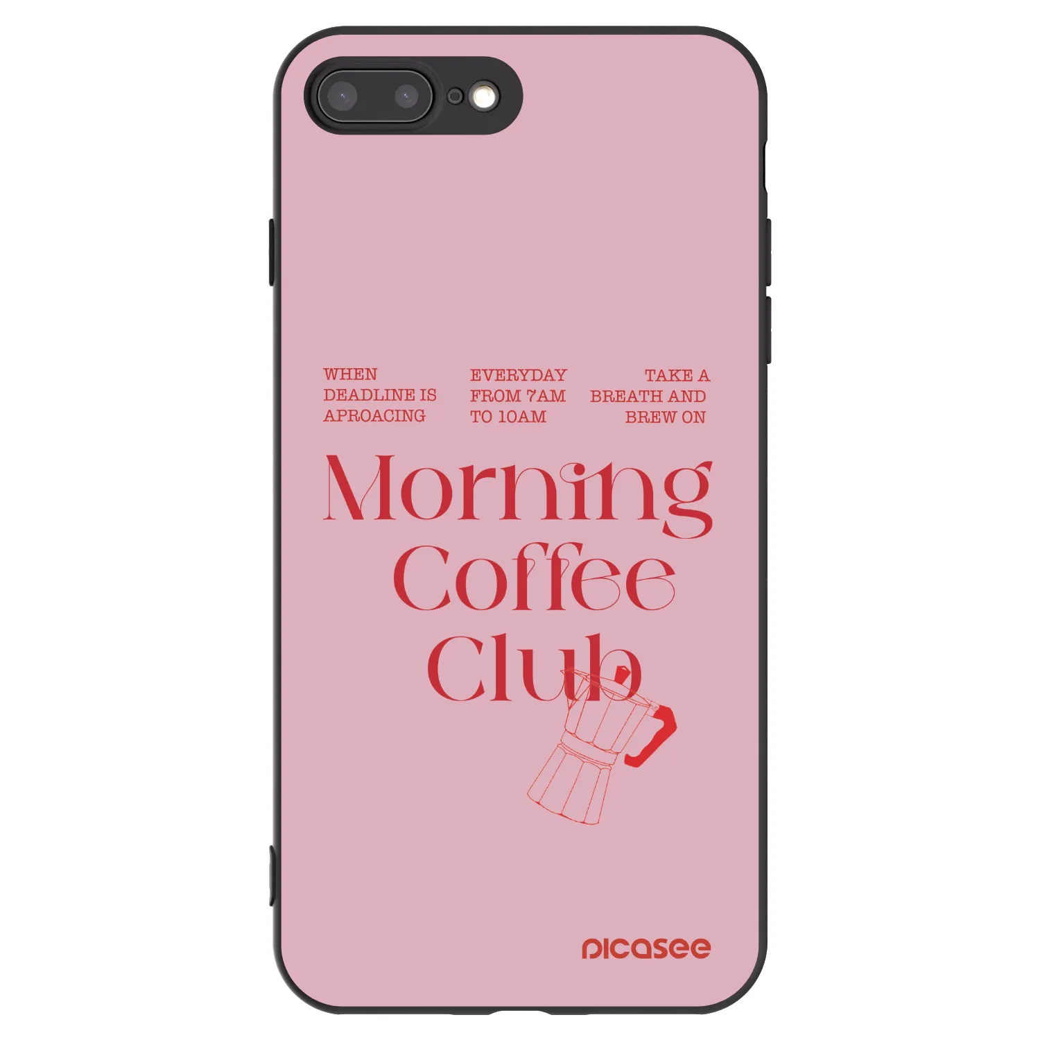 Picasee silikonový černý obal pro Apple iPhone 7 Plus - Morning
