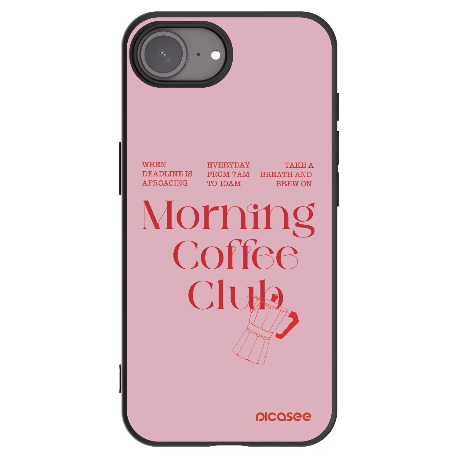 Picasee silikonový černý obal pro Apple iPhone 16e - Morning