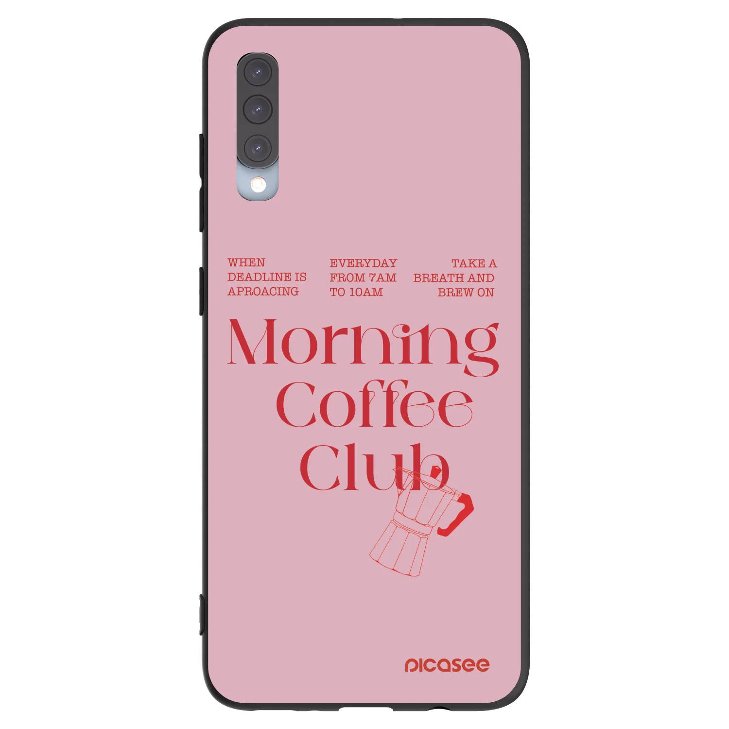 Picasee silikonový černý obal pro Samsung Galaxy A70 A705F - Morning