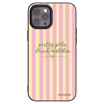 Picasee silikonový černý obal pro Apple iPhone 12 Pro Max - Pretty matcha