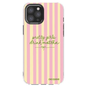 Picasee silikonový průhledný obal pro Apple iPhone 12 Pro Max - Pretty matcha