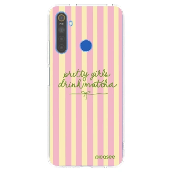 Picasee silikonový průhledný obal pro Realme 5 - Pretty matcha