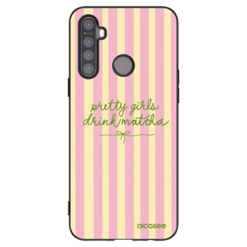 Picasee silikonový černý obal pro Realme 5 - Pretty matcha