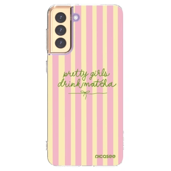Picasee silikonový průhledný obal pro Samsung Galaxy S21+ 5G G996F - Pretty matcha