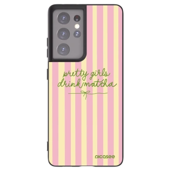 Picasee silikonový černý obal pro Samsung Galaxy S21 Ultra 5G G998B - Pretty matcha