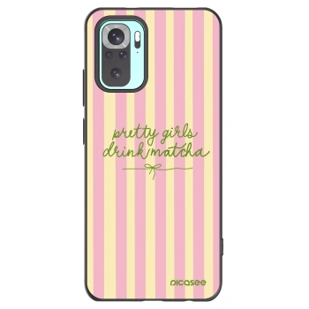 Picasee silikonový černý obal pro Xiaomi Redmi Note 10 Pro - Pretty matcha