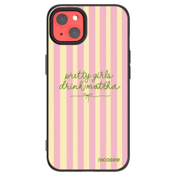 Picasee silikonový černý obal pro Apple iPhone 13 - Pretty matcha