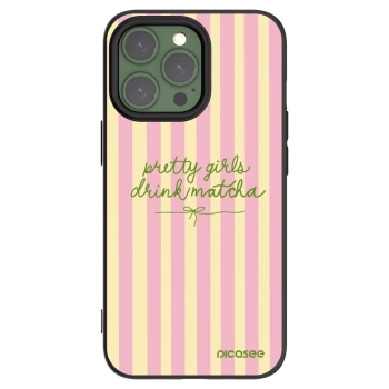 Picasee silikonový černý obal pro Apple iPhone 13 Pro - Pretty matcha