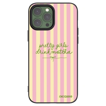 Picasee silikonový černý obal pro Apple iPhone 13 Pro Max - Pretty matcha
