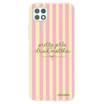 Picasee silikonový průhledný obal pro Samsung Galaxy A22 A226B 5G - Pretty matcha