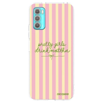 Picasee silikonový průhledný obal pro Motorola Moto G60 - Pretty matcha