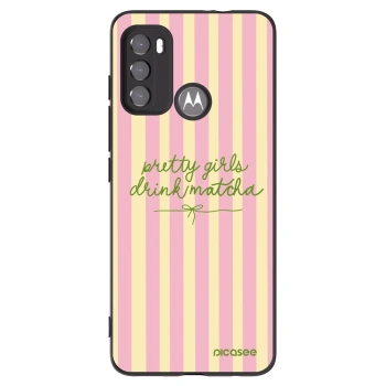 Picasee silikonový černý obal pro Motorola Moto G60 - Pretty matcha
