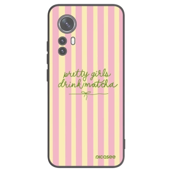 Picasee silikonový černý obal pro Xiaomi 12 - Pretty matcha