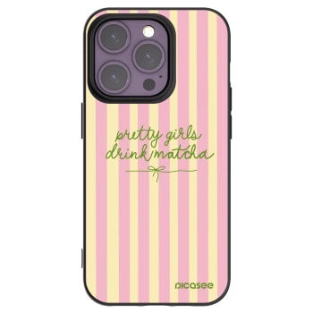 Picasee silikonový černý obal pro Apple iPhone 14 Pro - Pretty matcha