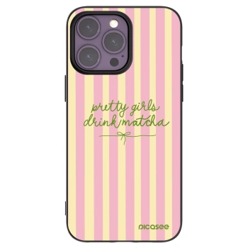 Picasee silikonový černý obal pro Apple iPhone 14 Pro Max - Pretty matcha