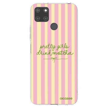 Picasee silikonový průhledný obal pro Realme C21Y - Pretty matcha