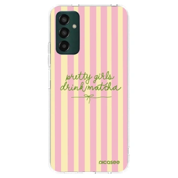 Picasee silikonový průhledný obal pro Samsung Galaxy M13 M135F - Pretty matcha