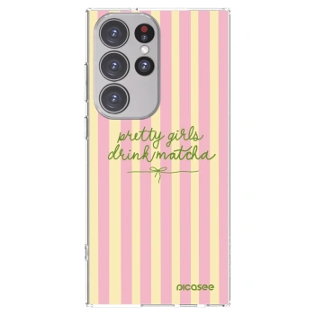 Picasee silikonový průhledný obal pro Samsung Galaxy S23 Ultra 5G - Pretty matcha