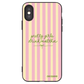 Picasee silikonový černý obal pro Apple iPhone X/XS - Pretty matcha
