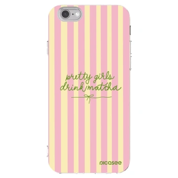 Picasee silikonový průhledný obal pro Apple iPhone 6/6S - Pretty matcha