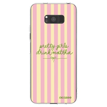 Picasee silikonový průhledný obal pro Samsung Galaxy S8 G950F - Pretty matcha