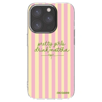 Picasee silikonový průhledný obal pro Apple iPhone 15 Pro - Pretty matcha