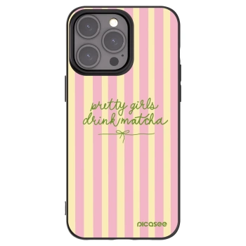 Picasee silikonový černý obal pro Apple iPhone 15 Pro Max - Pretty matcha