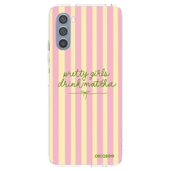 Picasee silikonový průhledný obal pro Motorola Moto G62 - Pretty matcha