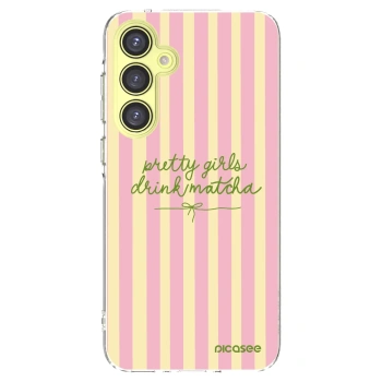Picasee silikonový průhledný obal pro Samsung Galaxy A35 5G A356B - Pretty matcha