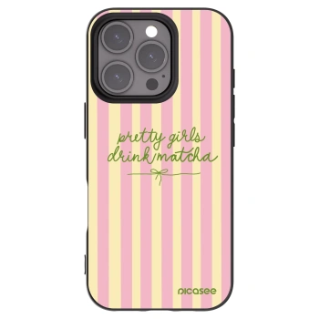 Picasee silikonový černý obal pro Apple iPhone 16 Pro - Pretty matcha