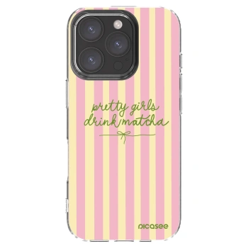 Picasee silikonový průhledný obal pro Apple iPhone 16 Pro - Pretty matcha