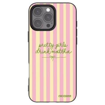 Picasee silikonový černý obal pro Apple iPhone 16 Pro Max - Pretty matcha