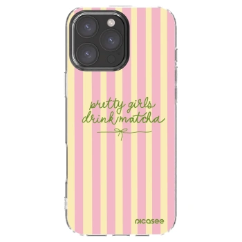 Picasee silikonový průhledný obal pro Apple iPhone 16 Pro Max - Pretty matcha