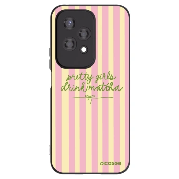 Picasee silikonový černý obal pro Honor 200 Lite - Pretty matcha
