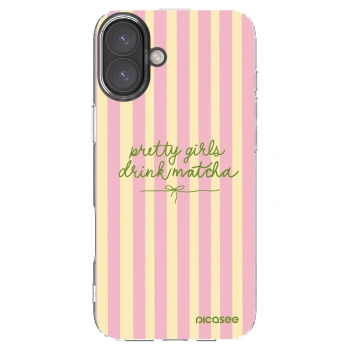 Picasee silikonový průhledný obal pro Apple iPhone 16 Plus - Pretty matcha