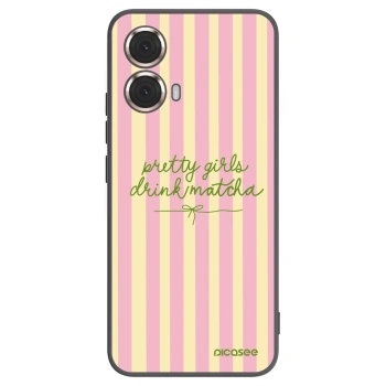Picasee silikonový černý obal pro Motorola Moto G85 - Pretty matcha