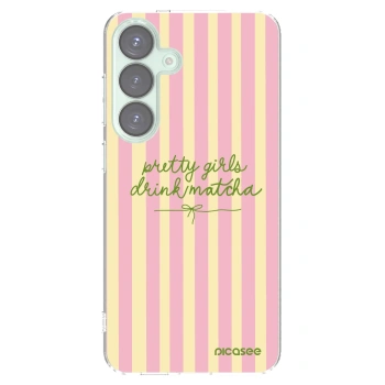 Picasee silikonový průhledný obal pro Samsung Galaxy S25+ 5G - Pretty matcha